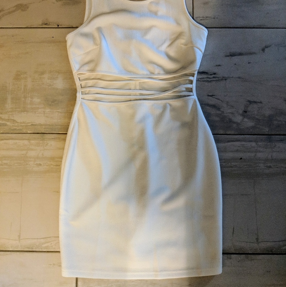 White Cut Out Dress